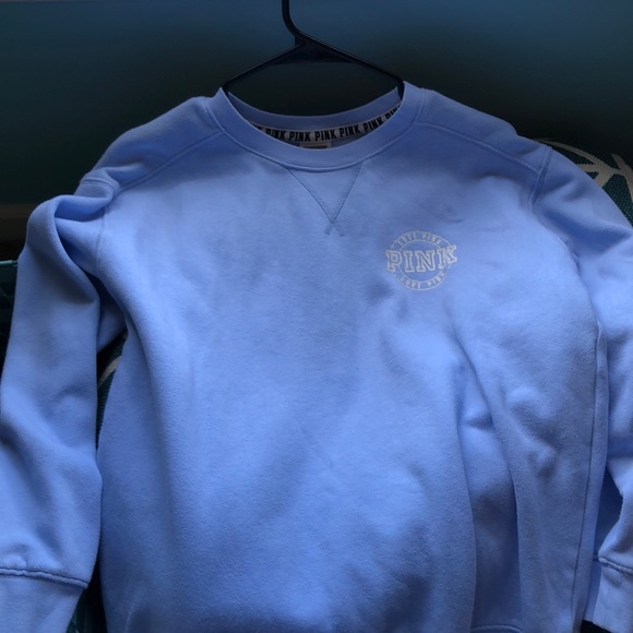 Light blue PINK crew neck sweatshirt - Picture 2 of 5